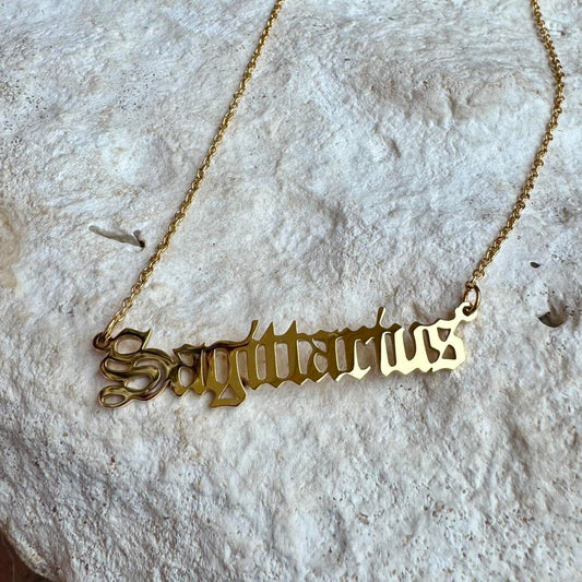 Pisces Star Sign Zodiac Necklace | 18K Gold Plated