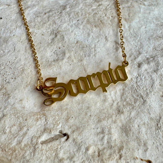 Capricorn Star Sign Zodiac Necklace | 18K Gold Plated