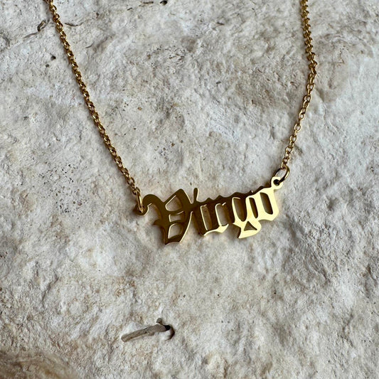 Virgo Star Sign Zodiac Necklace | 18K Gold Plated