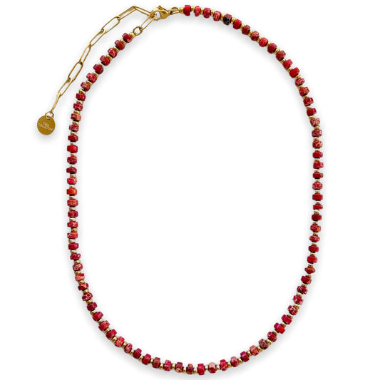 Red Jasper Heishi Necklace