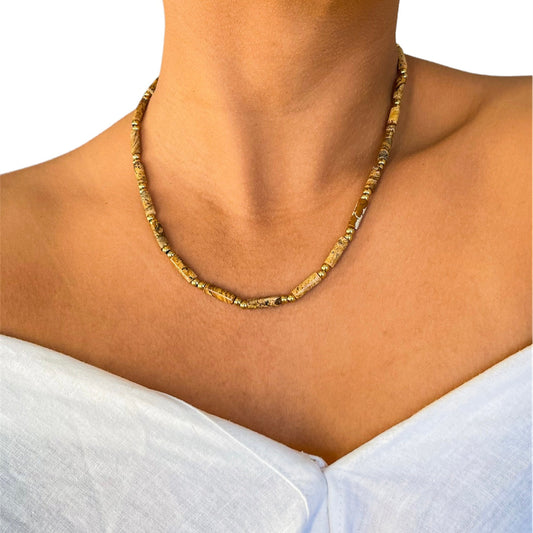 Picasso Jasper Heishi Necklace