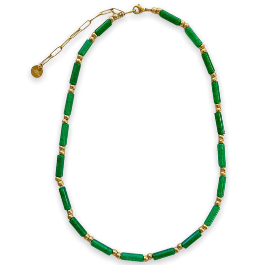 Green Jade Heishi Necklace