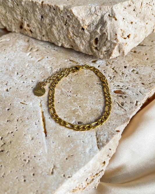 Figaro Bracelet - 4mm | 18K Gold Plated