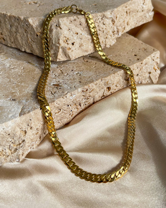 Flat Cuban Chain | 18K Gold Plated