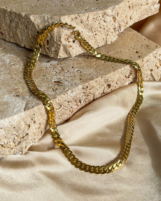 Flat Cuban Chain | 18K Gold Plated