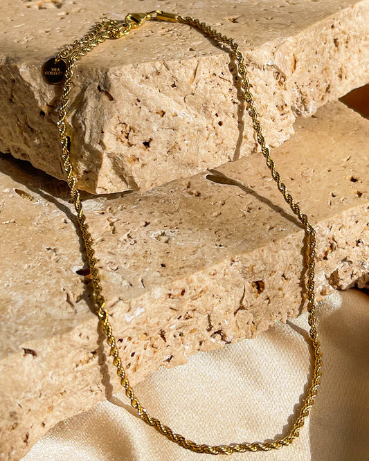 Rope Chain Necklace - 2mm | 18K Gold Plated