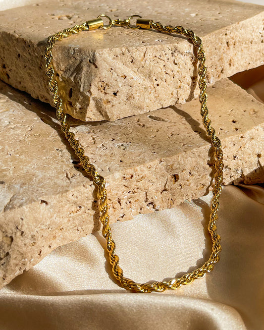 Rope Chain Necklace - 2mm | 18K Gold Plated