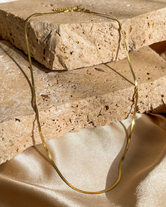 Snake Chain Necklace - Rounded 1.5mm | 18K Gold Plated