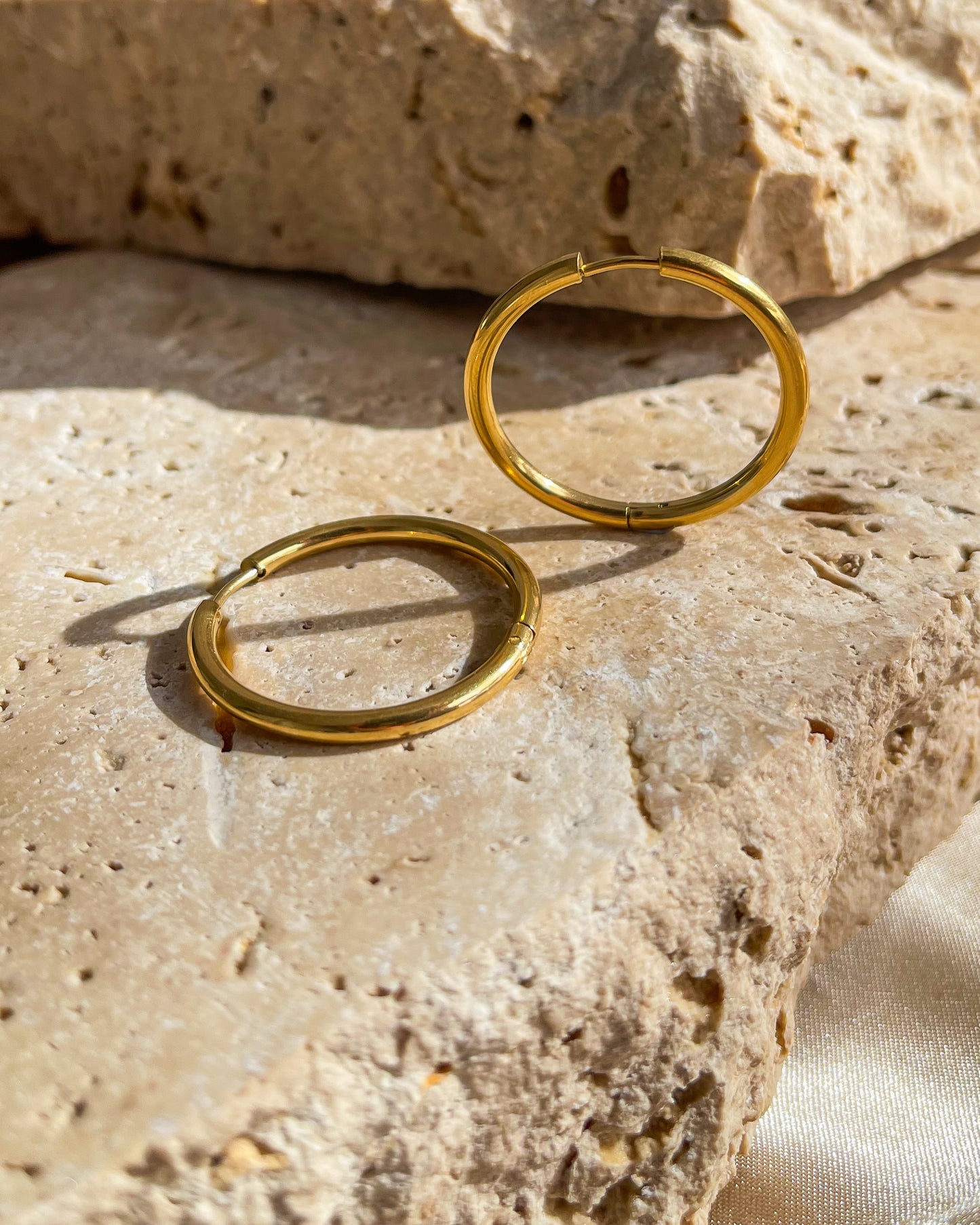 Thin Hoops - 20mm | 18K Gold Plated