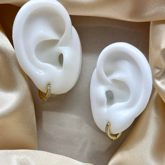 Zircon Huggies | 18K Gold Plated