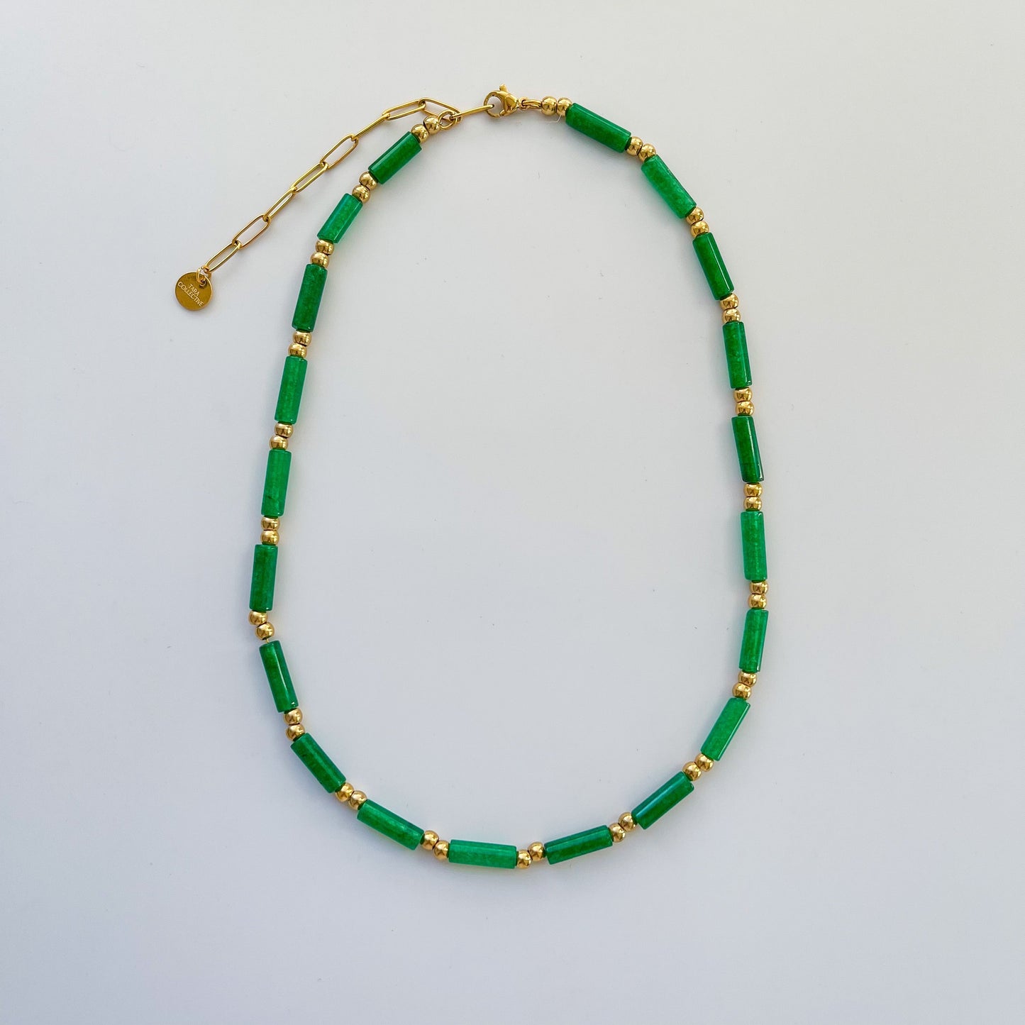 Green Jade Heishi Necklace