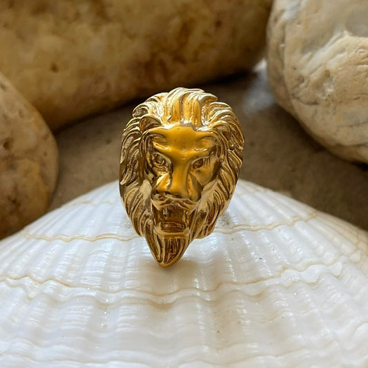 Gold Lion Ring | 18K Gold Plated