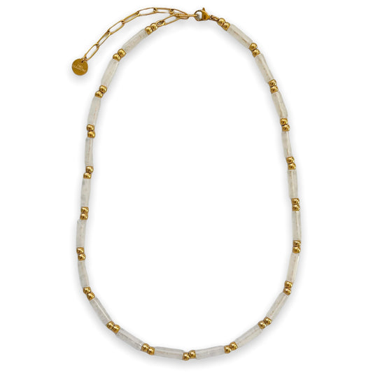 White Jade Heishi Necklace
