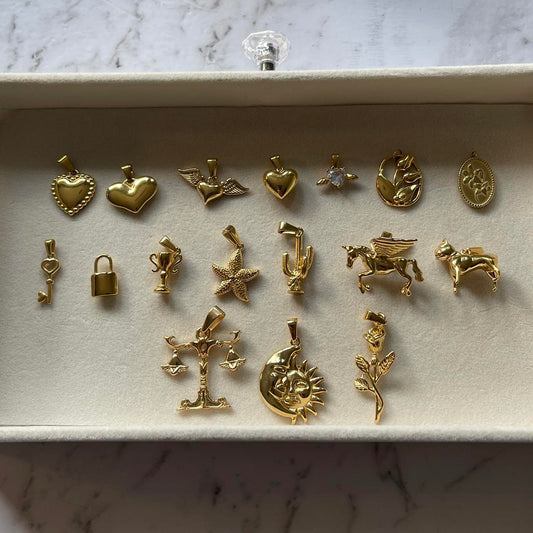 Gold Rose Flower Pendant