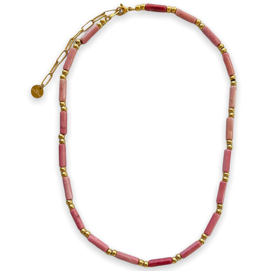 Rhodonite Heishi Necklace