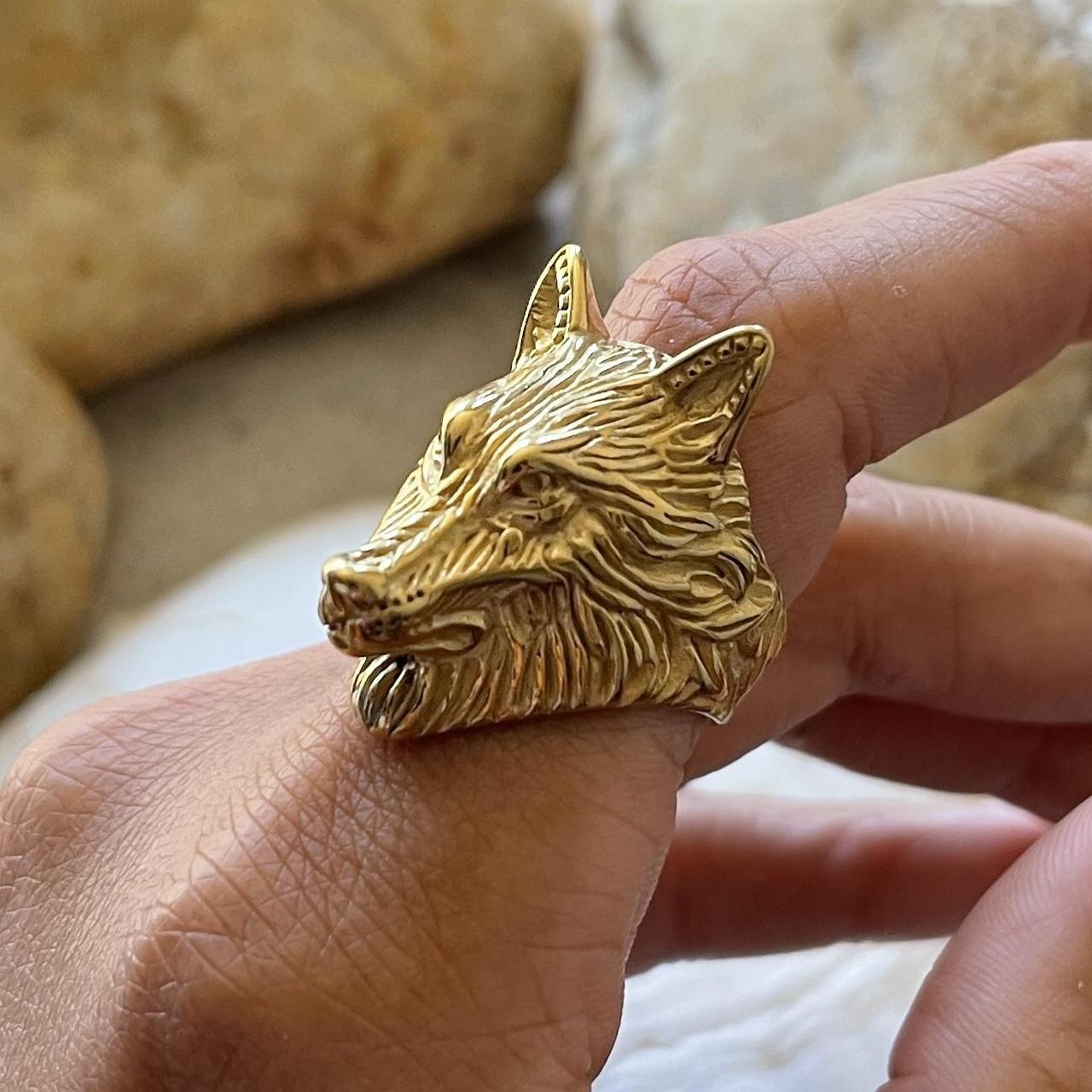 Silver Wolf Ring