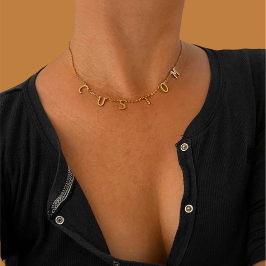 Custom Name Necklace | 18k Gold Plated