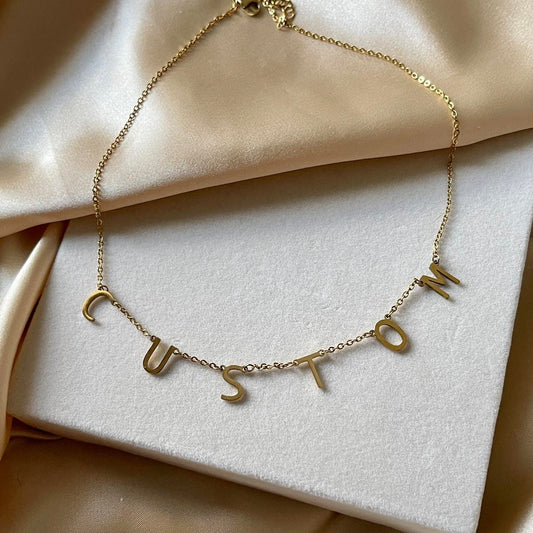 Custom Name Necklace | 18k Gold Plated