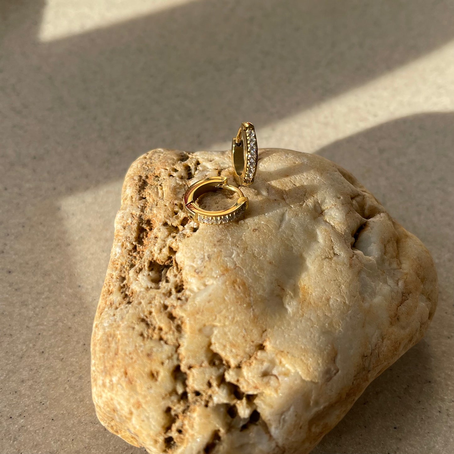 Zircon Huggies | 18K Gold Plated