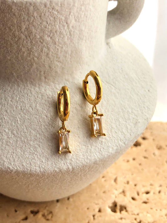 Baguette Huggie | 18K Gold Plated