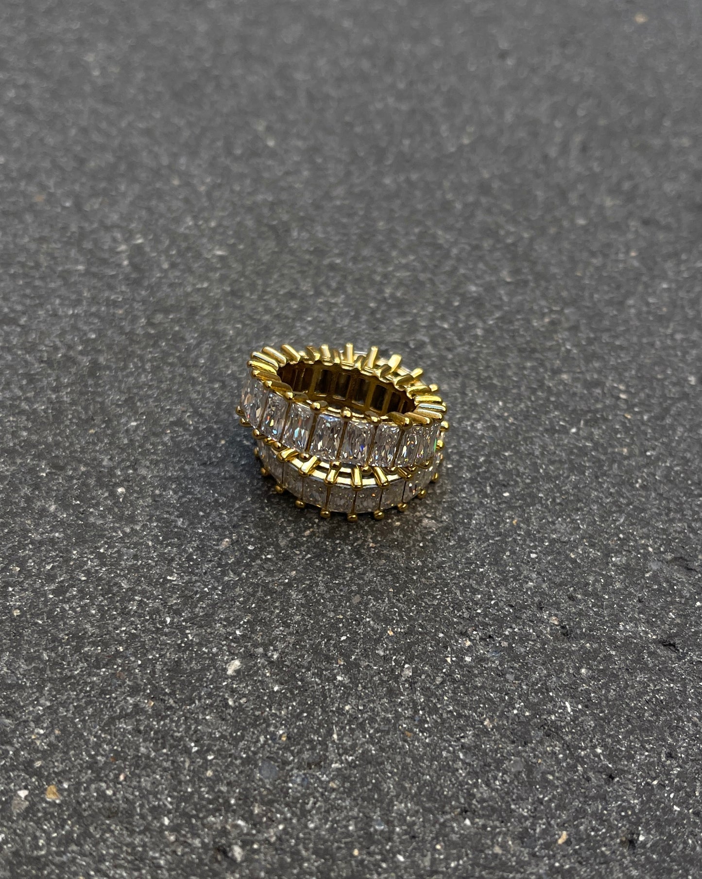 Nicole CZ Baguette Ring | 18k Gold Plated