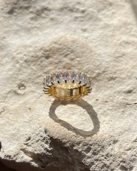 Naomi CZ Baguette Ring | 18k Gold Plated