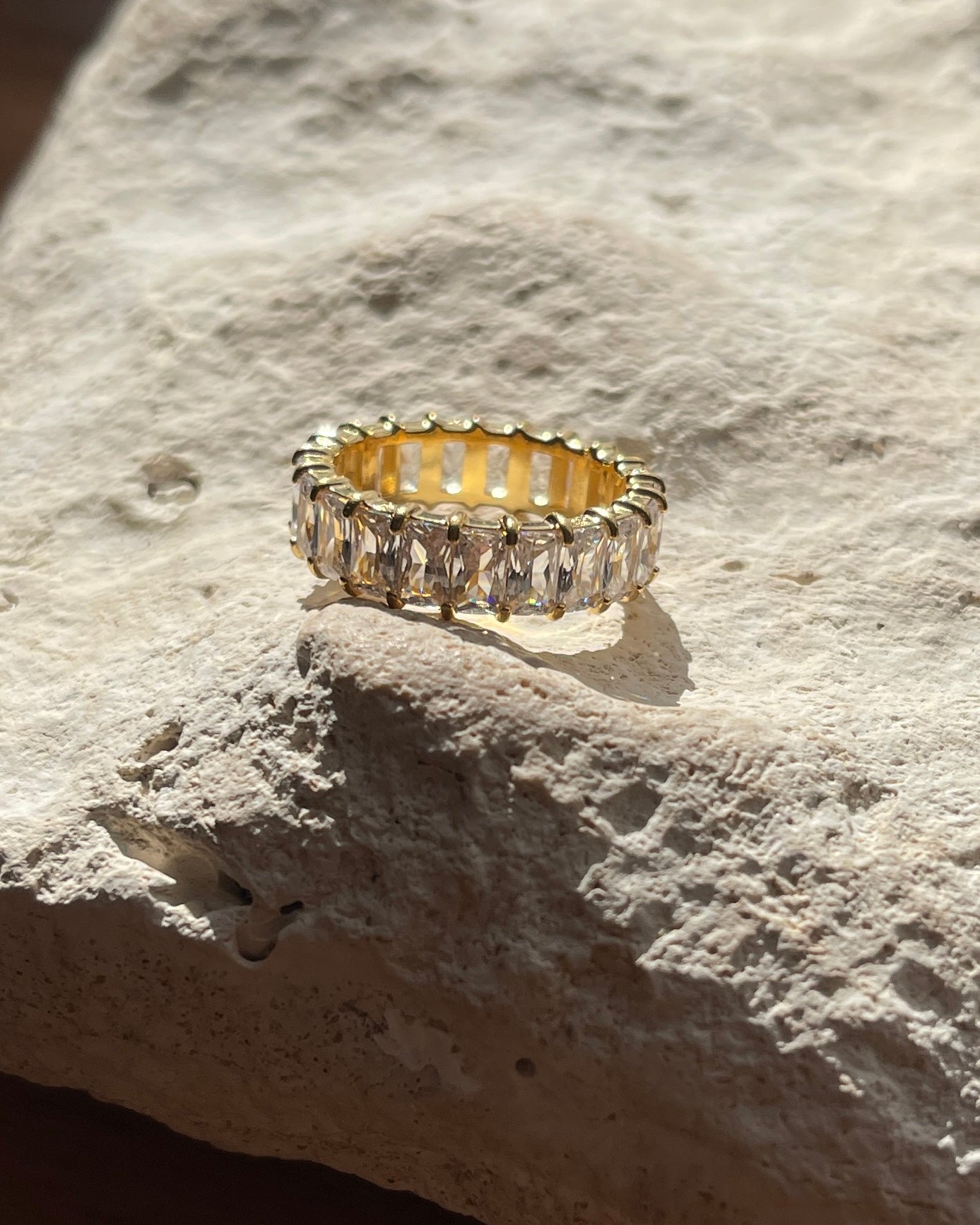 Naomi CZ Baguette Ring | 18k Gold Plated