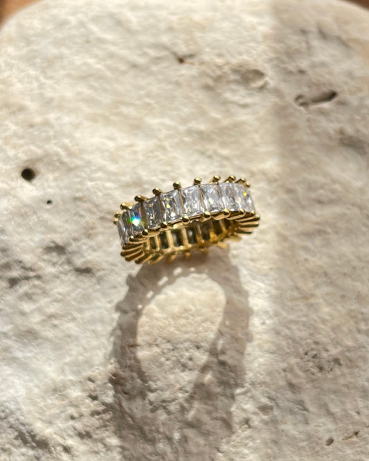 Nicole CZ Baguette Ring | 18k Gold Plated