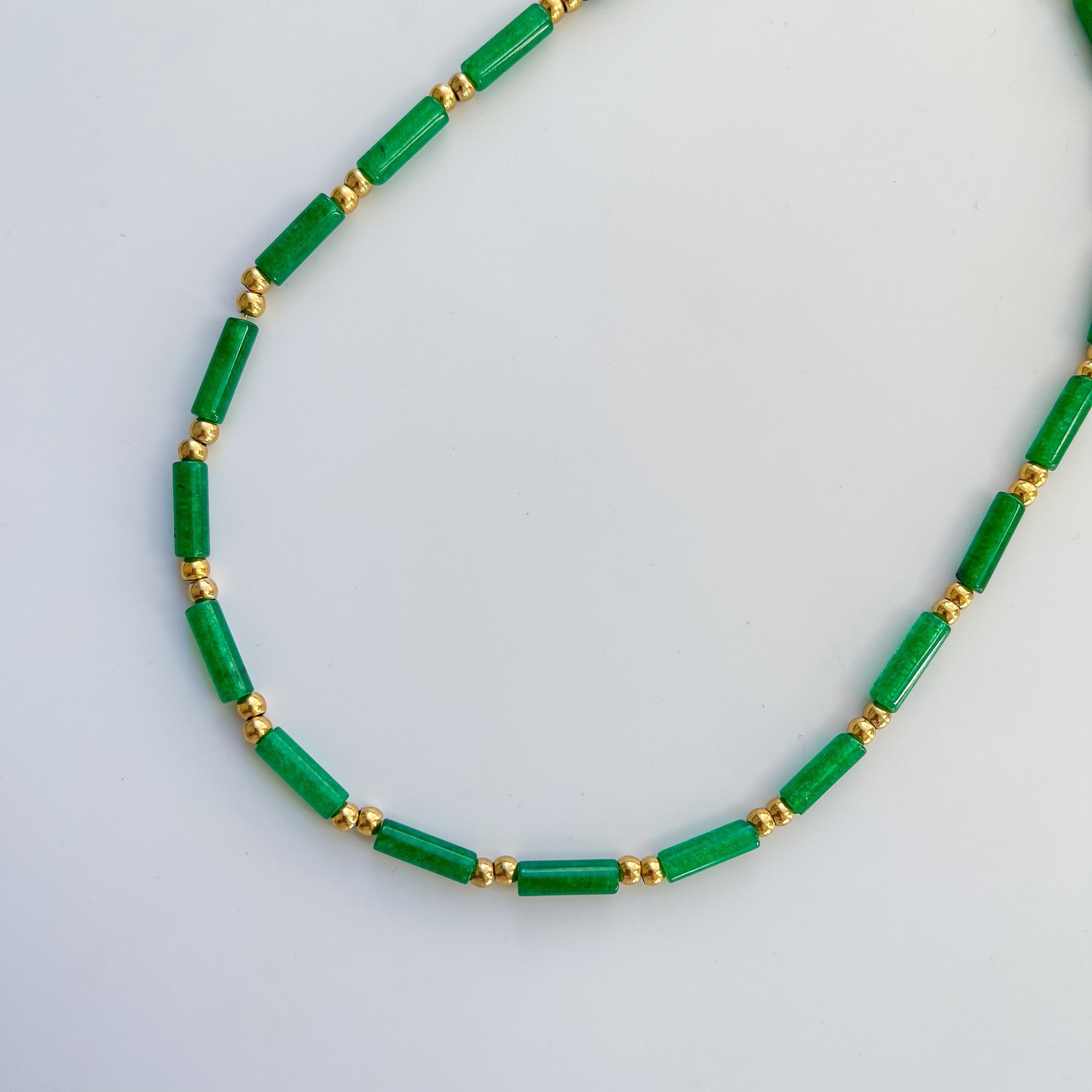 Green sales jade necklace