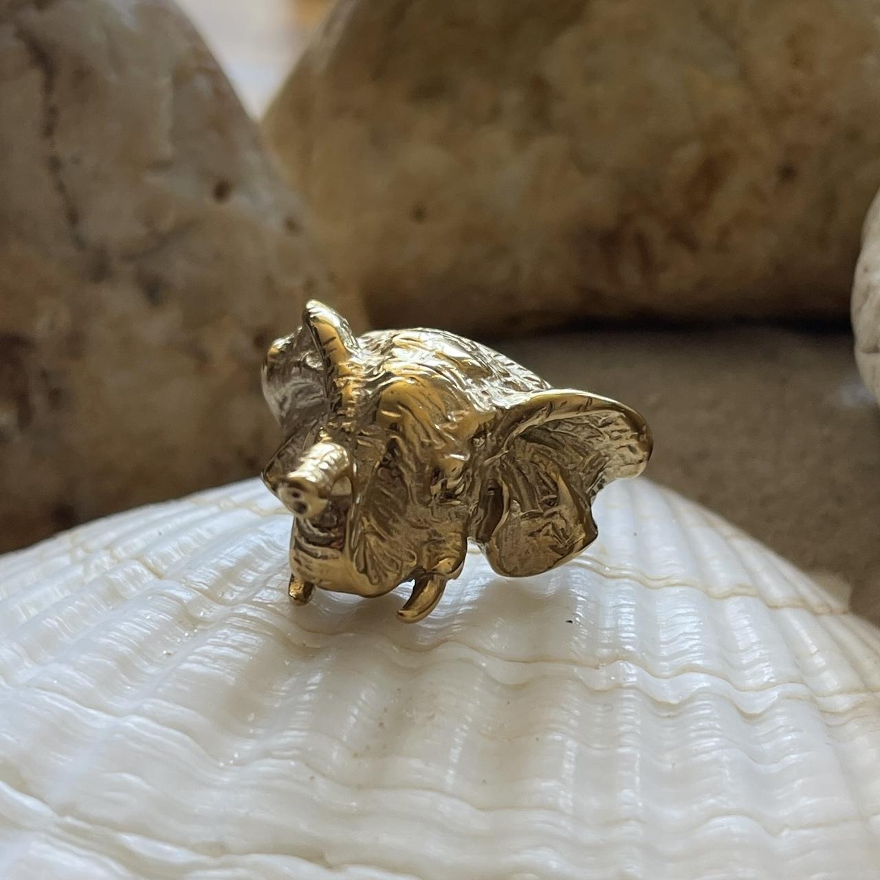Gold Elephant Ring