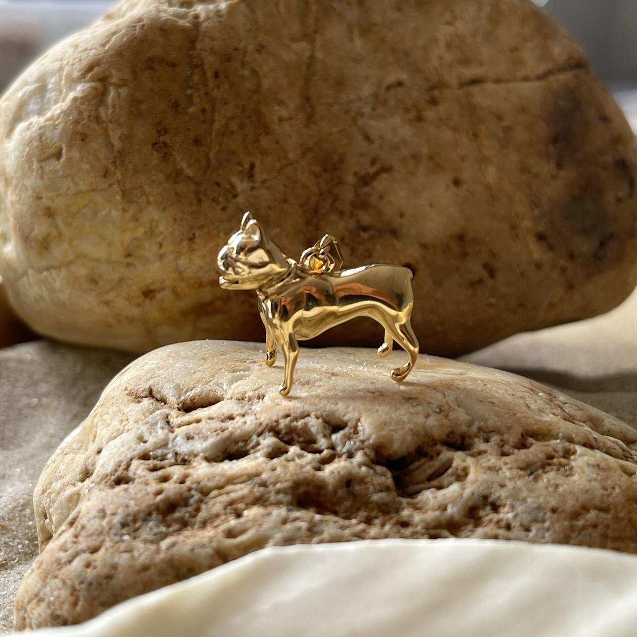 Gold French Bulldog Pendant