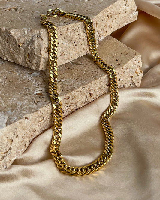 Double Curb Chain | 18K Gold Plated