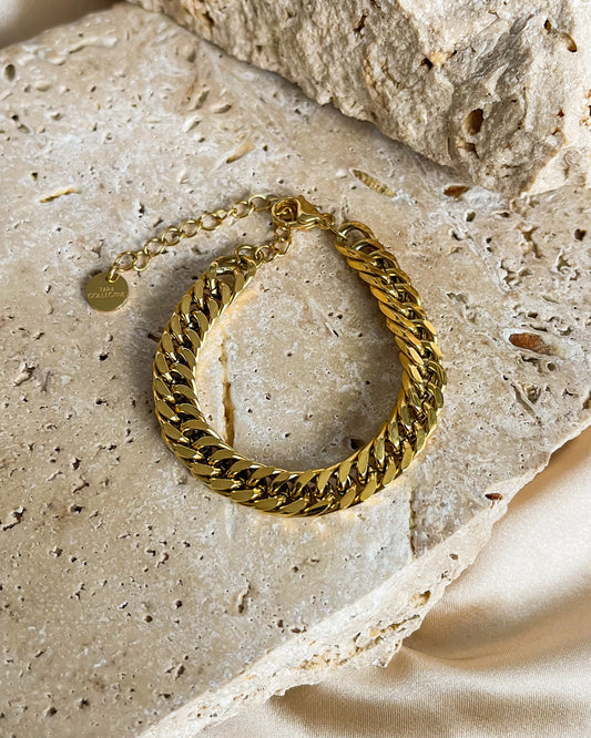 Double Curb Bracelet | 18K Gold Plated