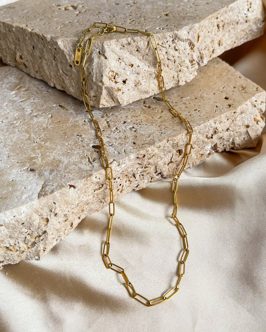 Paperclip Necklace - Medium | 18K Gold Plated