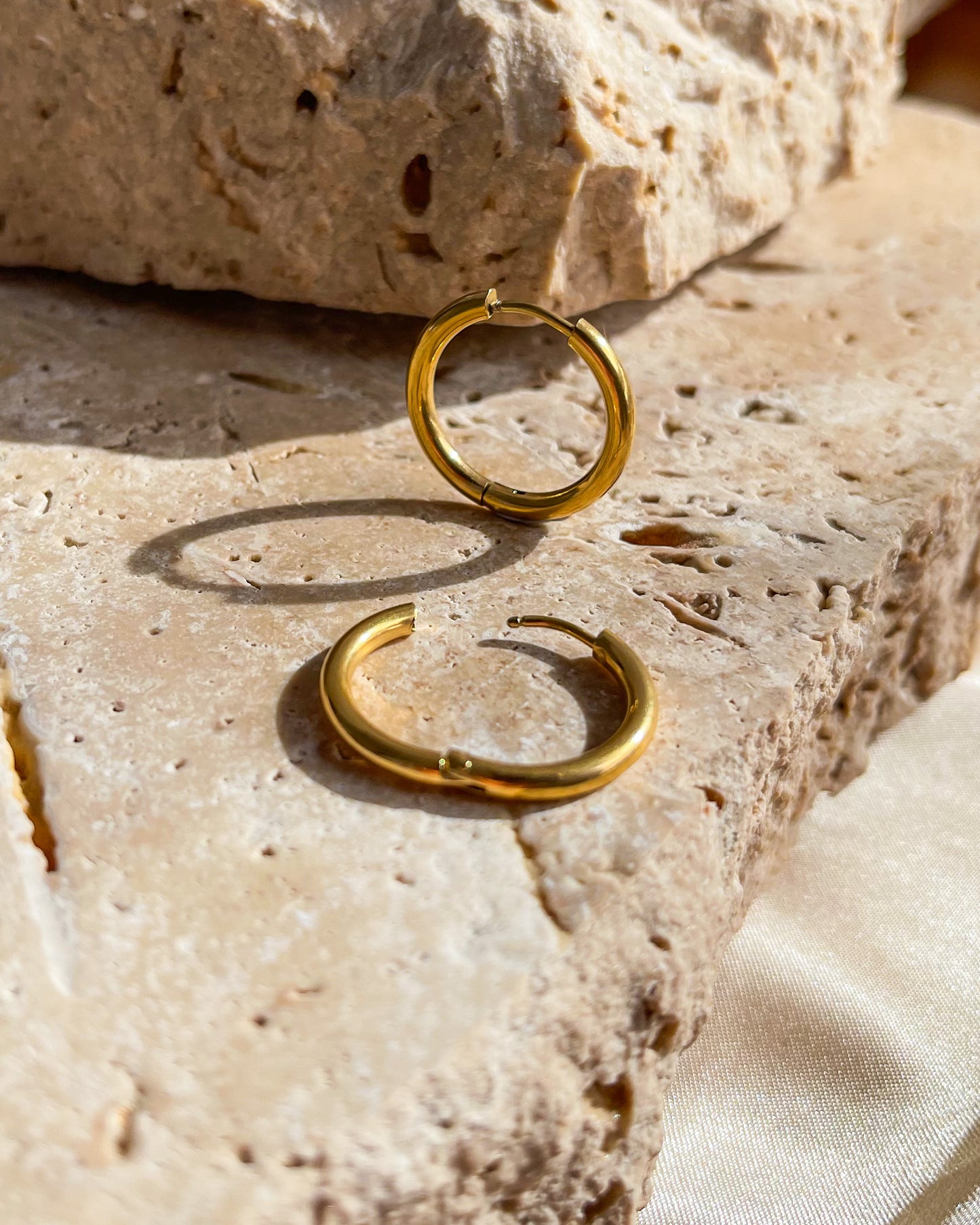 Thin Hoops - 20mm | 18K Gold Plated