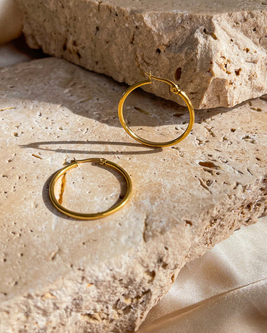 Petite Hoops - 30mm | 18K Gold Plated