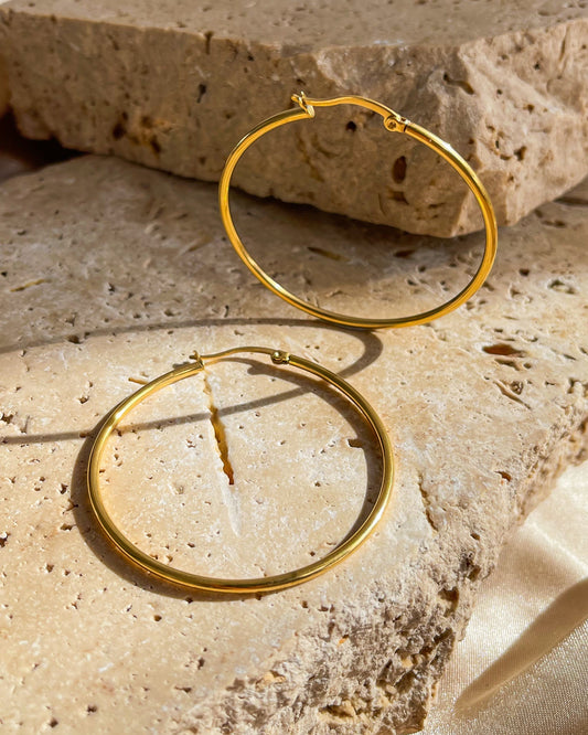 Petite Hoops - 50mm | 18K Gold Plated