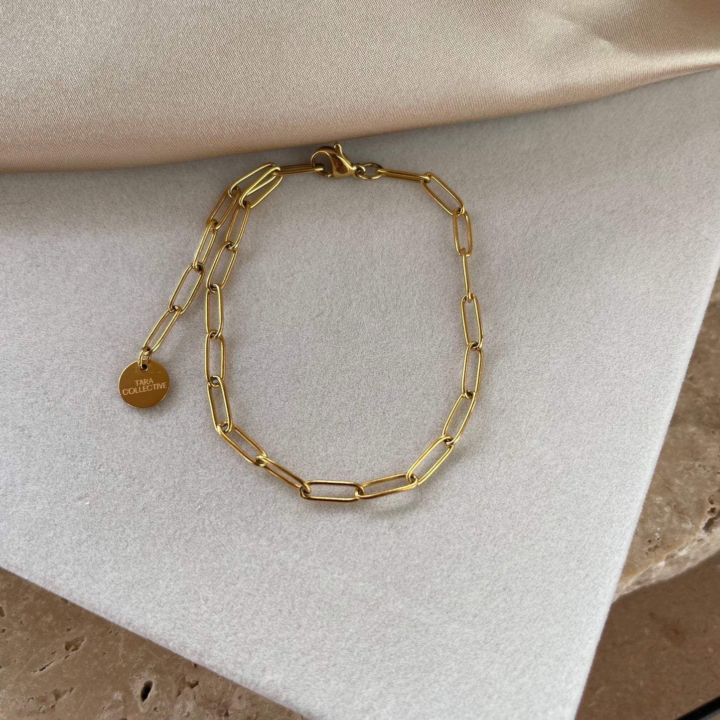 Paperclip Chain Bracelet | 18K Gold Plated