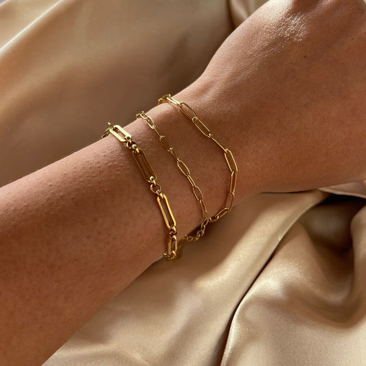 Paperclip Chain Bracelet | 18K Gold Plated