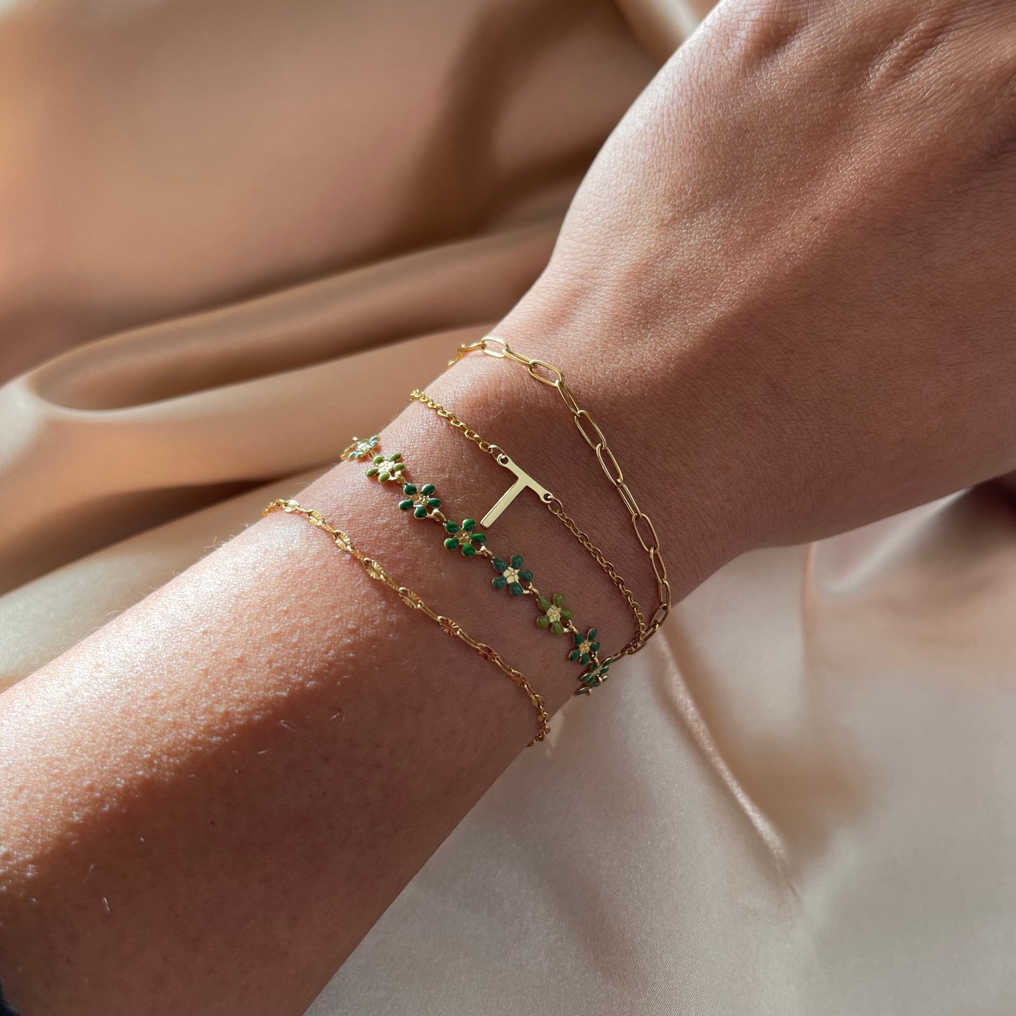 Initial Bracelet | 18K Gold Plated