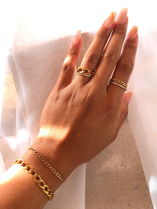 Cuban Chain Ring - 6mm | 18k Gold Plated