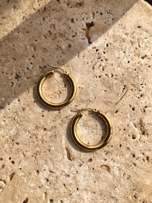 Classic Hoops - 30mm | 18k Gold Plated