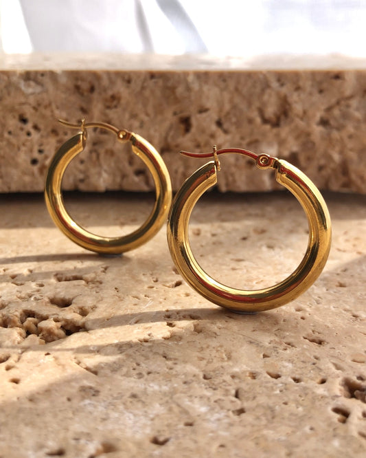 Classic Hoops - 30mm | 18k Gold Plated