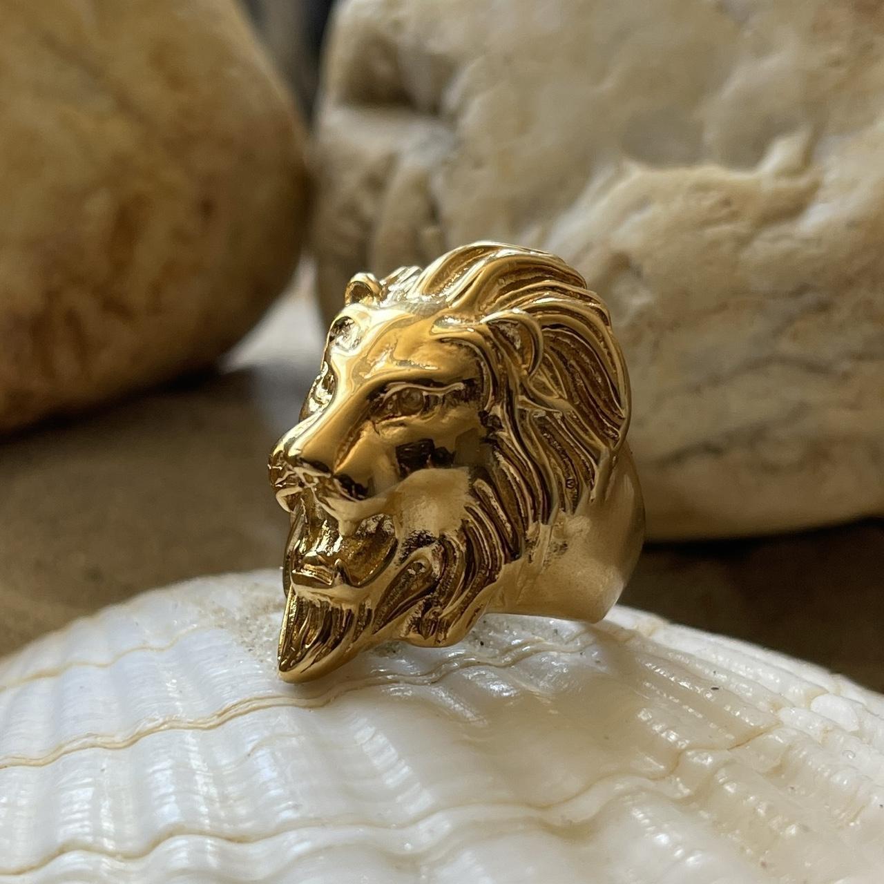 Gold Lion Ring | 18K Gold Plated