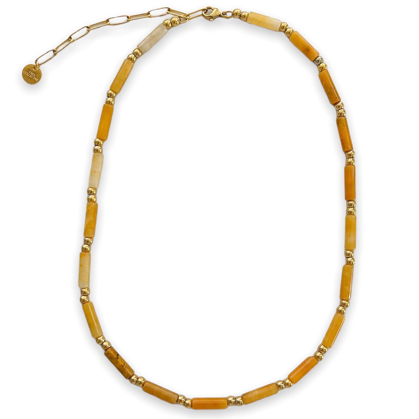 Yellow Jade Heishi Necklace
