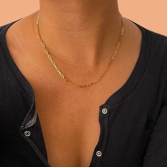 Paperclip Necklace - Dainty | 18K Gold Plated