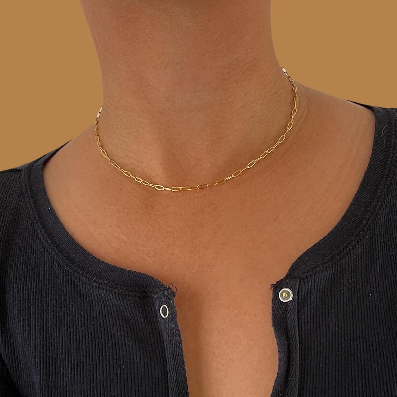 T Bar Paperclip Necklace