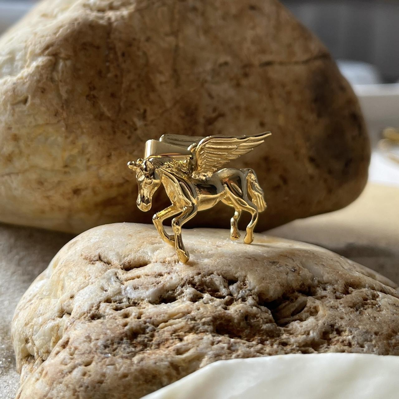 Gold Unicorn Pegasus Pendant
