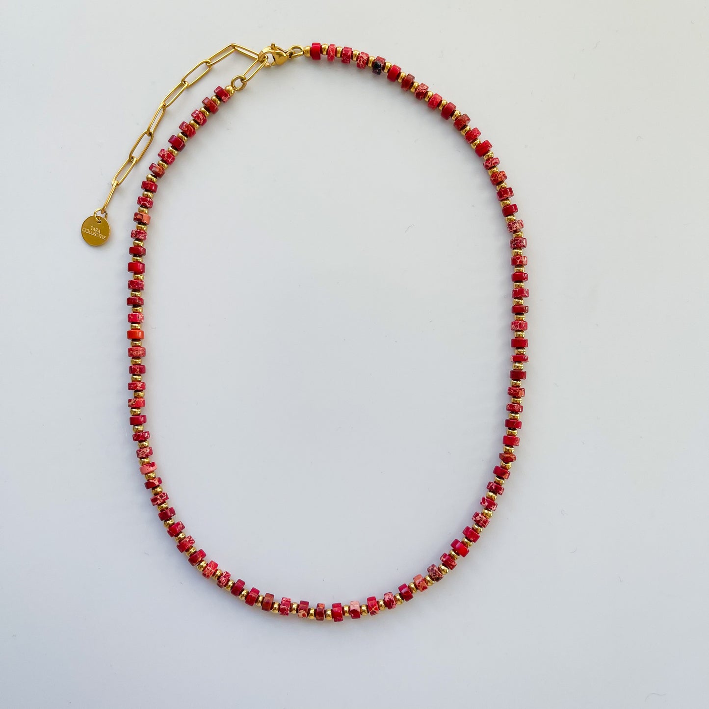 Red Jasper Heishi Necklace