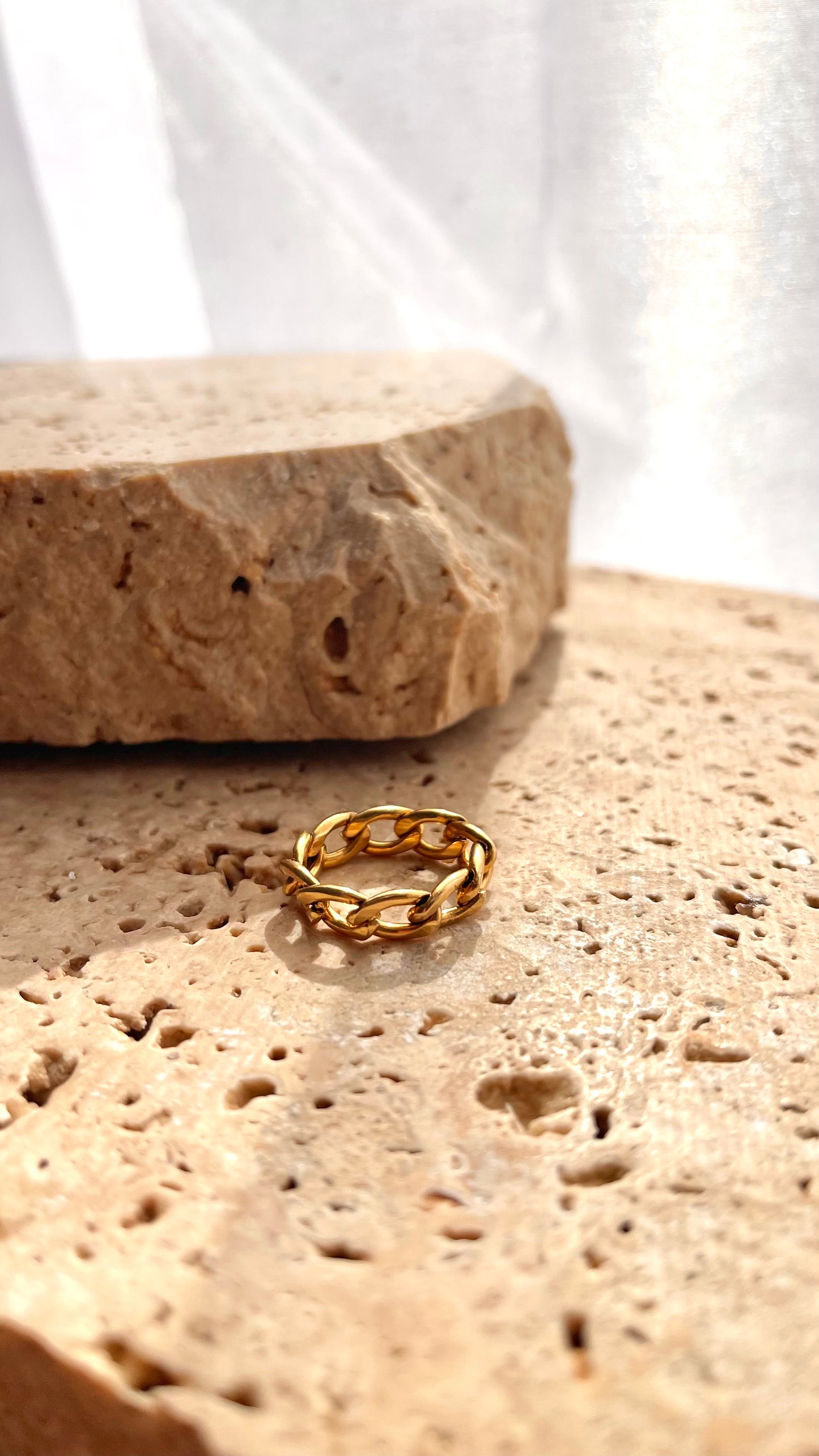 Cuban Chain Ring - 3mm | 18k Gold Plated